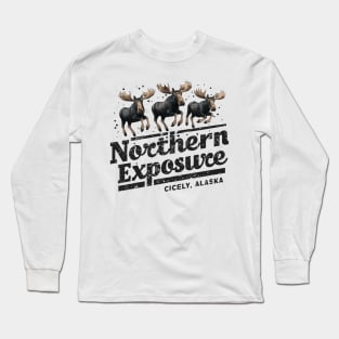 Northern Exposure Cicely Alaska Distressed effect Long Sleeve T-Shirt